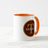 Mug Écureuil saisonnier de l'automne mûr ajouter un mo (Devant droit)