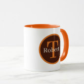 Mug Écureuil saisonnier de l'automne mûr ajouter un mo (Devant droit)