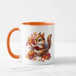 Mug Écureuil saisonnier de l'automne mûr ajouter un mo
