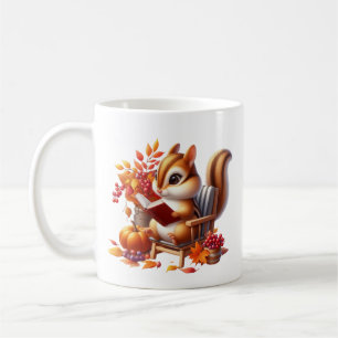 Mug Écureuil saisonnier de l'automne mûr ajouter un mo