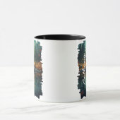 Mug Écureuil sur rocher - Réflexion de la forêt (Centre)