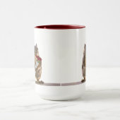 Mug Écureuil tenant le bouquet de rose rouge (Centre)