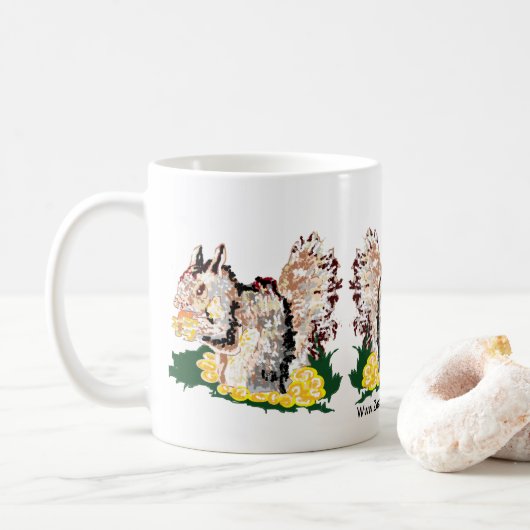 Mug : écureuils (Avec donut)