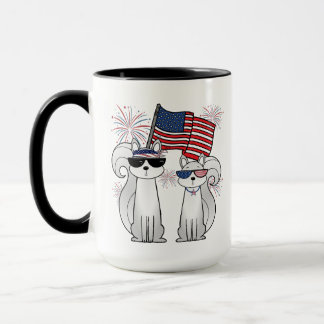 Mug Écureuils cool patriotiques