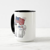Mug Écureuils cool patriotiques (Devant gauche)