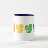 Mug Écureuils d'arc-en-ciel (Centre)