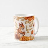 Mug Écureuils d'automne et élégance florale (Devant droit)