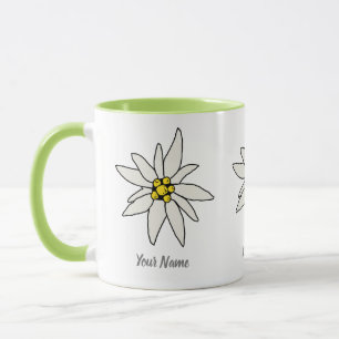 Mug Edelweiss Chalet Fleur Retro Huis Vintage Alm