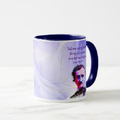 Mug Edgar Allan Poe Auteur Écrivain Poète Love Citatio (Devant droit)