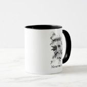 Mug Edgar Allan Poe dans la fumée avec Raven - plus (Devant droit)