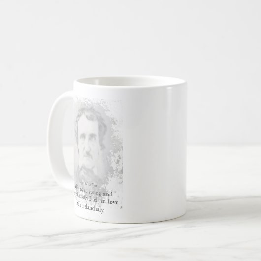 Mug Edgar Allan Poe Poet Melancholy (Devant gauche)