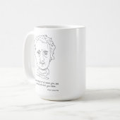 Mug Edgar Allan Poe Portrait With Believe Quotation (Devant gauche)