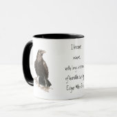 Mug Edgar Allen Poe, Citation Raven Insanity (Devant gauche)