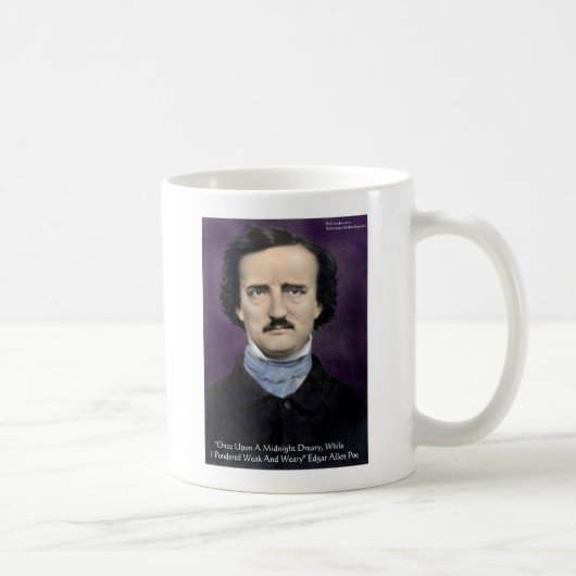Mug Edgar Allen Poe Citation "The Raven" Cadeaux et ca (Droite)
