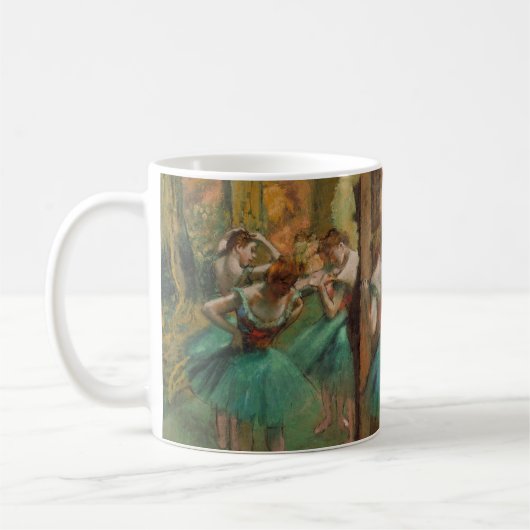 Mug Edgar Degas Dancers rose en vert impressionniste (Gauche)