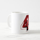 Mug Edgy Abstrait rouge et noir numéro 4 (Devant gauche)