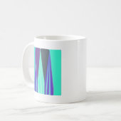 Mug Edgy Blue Purple Cyan Chevron Art Imprimer (Devant gauche)