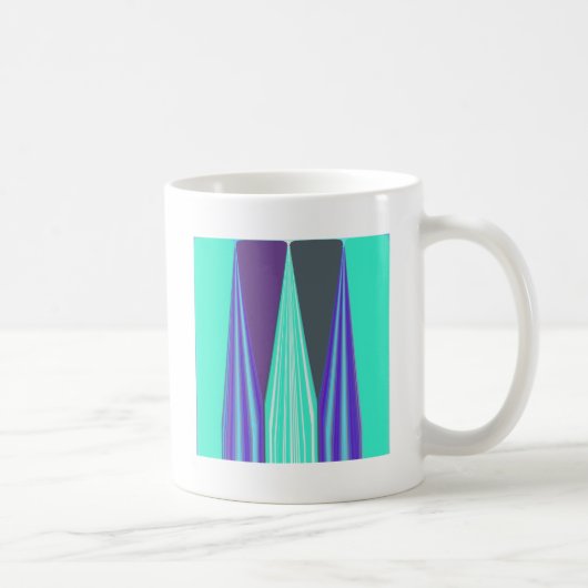 Mug Edgy Blue Purple Cyan Chevron Art Imprimer (Droite)