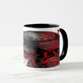 Mug Edgy Samurai Warrior Japanese Ink Red Sun (Devant droit)
