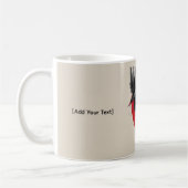 Mug Edgy Samurai Warrior Japanese Ink Red Sun (Gauche)