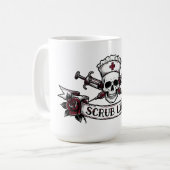 Mug Edgy Tattoo Skull Nurse Scrub Life  (Devant gauche)