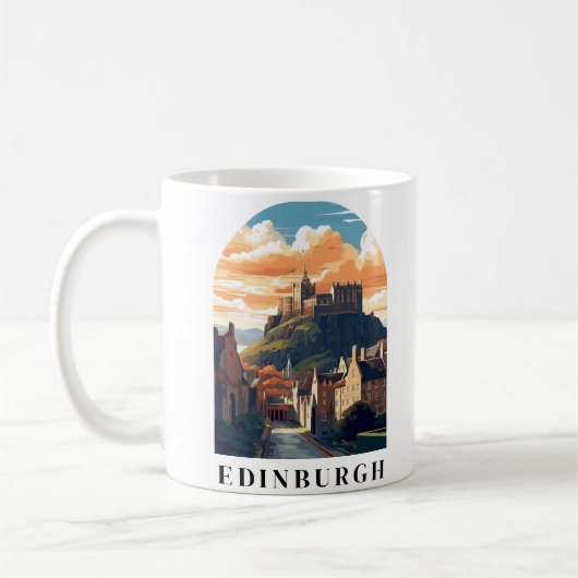 Mug Édimbourg, Écosse Château d'Édimbourg (Gauche)