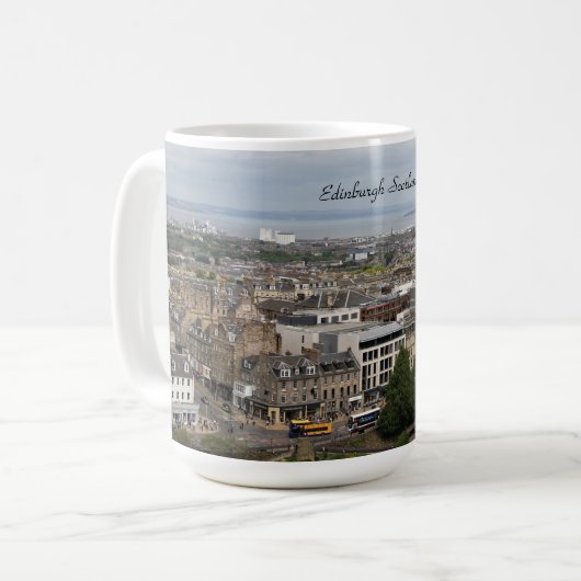 Mug Edimbourg Ecosse, Cityscape, photographie (Devant gauche)