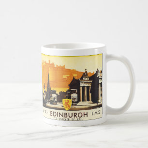 Mug Edimbourg par l'intermédiaire d'affiche de rail de