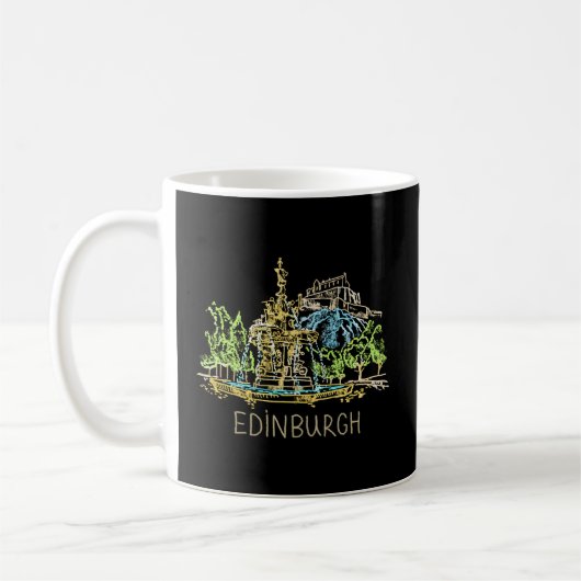 Mug Edinburgh City Scotland Royaume-Uni Pour (Gauche)