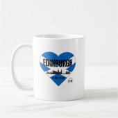 Mug Edinburgh Scotland Skyline Heart - Depuis [année] (Gauche)