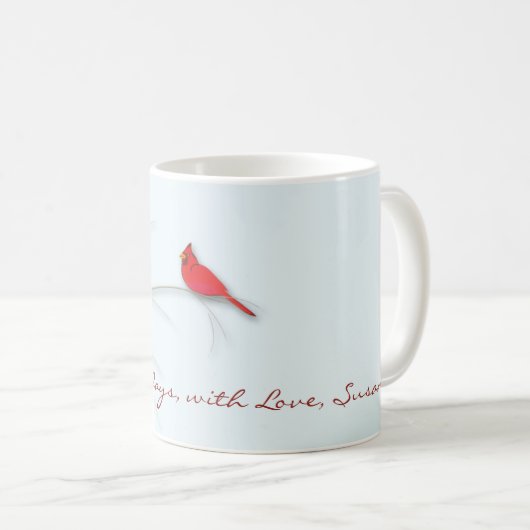 Mug Editable Cardinal Rouge (Devant droit)