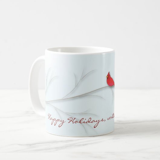 Mug Editable Cardinal Rouge (Devant gauche)