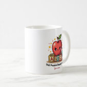 Mug Editable Cute Teacher Apple Design (Devant droit)