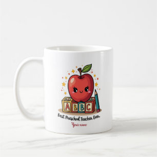 Mug Editable Cute Teacher Apple Design