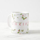 Mug éditable Holiday Holly (Devant gauche)
