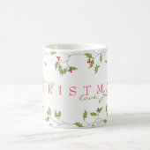 Mug éditable Holiday Holly (Centre)