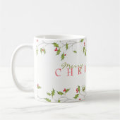 Mug éditable Holiday Holly (Gauche)