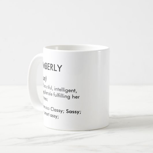 Mug Editable Kimberly name definition, custom name (Devant gauche)