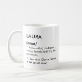 Mug Editable Laura name definition, custom name (Gauche)