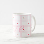 Mug Editable Love Heart Pattern Cute Romantic Seamless (Devant droit)