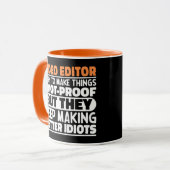 Mug Éditeur De Vidéo J'Essaie De Faire Des Choses Drôl (Devant gauche)