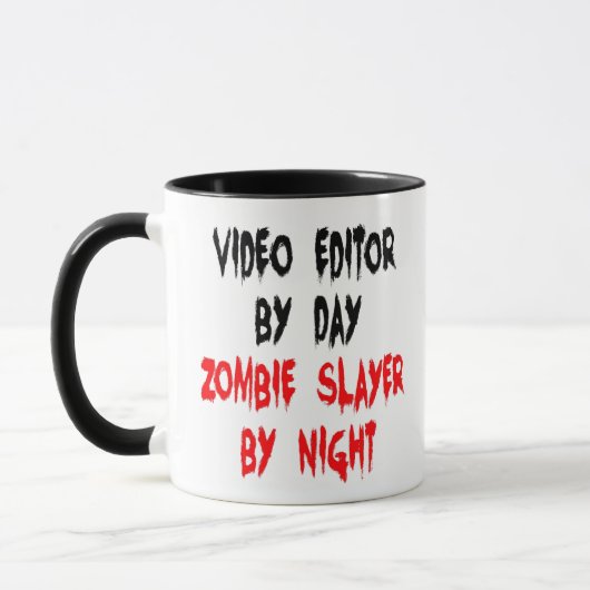 Mug Éditeur vidéo Zombie plaisanter (Gauche)