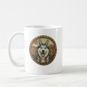 Mug Édition Charmeur de Chukchi : Art Naïf Husky Sibér