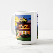 Mug Édition Halloween - Vrac de café blanc (Devant gauche)