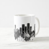 Mug Edmonton Canada Skyline BW (Devant droit)