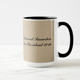 Mug Edouard Snowden pour le président 2016