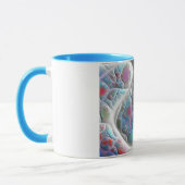 Mug Édredon bleu et blanc - plaisir de magenta et (Gauche)