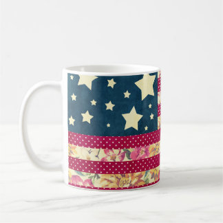 Mug Édredon chic minable de drapeau américain de |