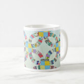 Mug Édredon de patchwork coloré (Devant droit)