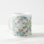 Mug Édredon de patchwork coloré (Devant gauche)